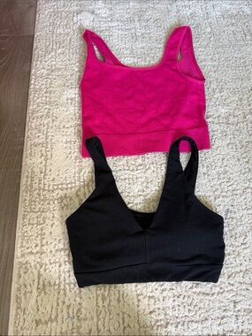 XS Bra Bundle Women’s Seamless Bralette Pack - Pink & Black